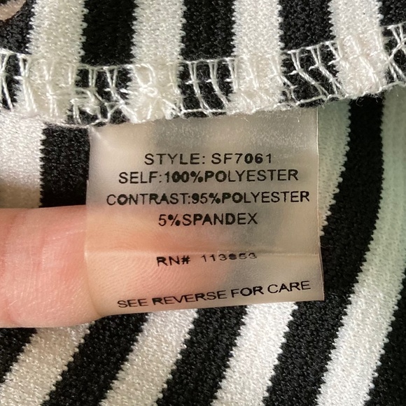 Women’s size small 41 Hawthorn gently used black and white striped pencil skirt - Picture 5 of 6